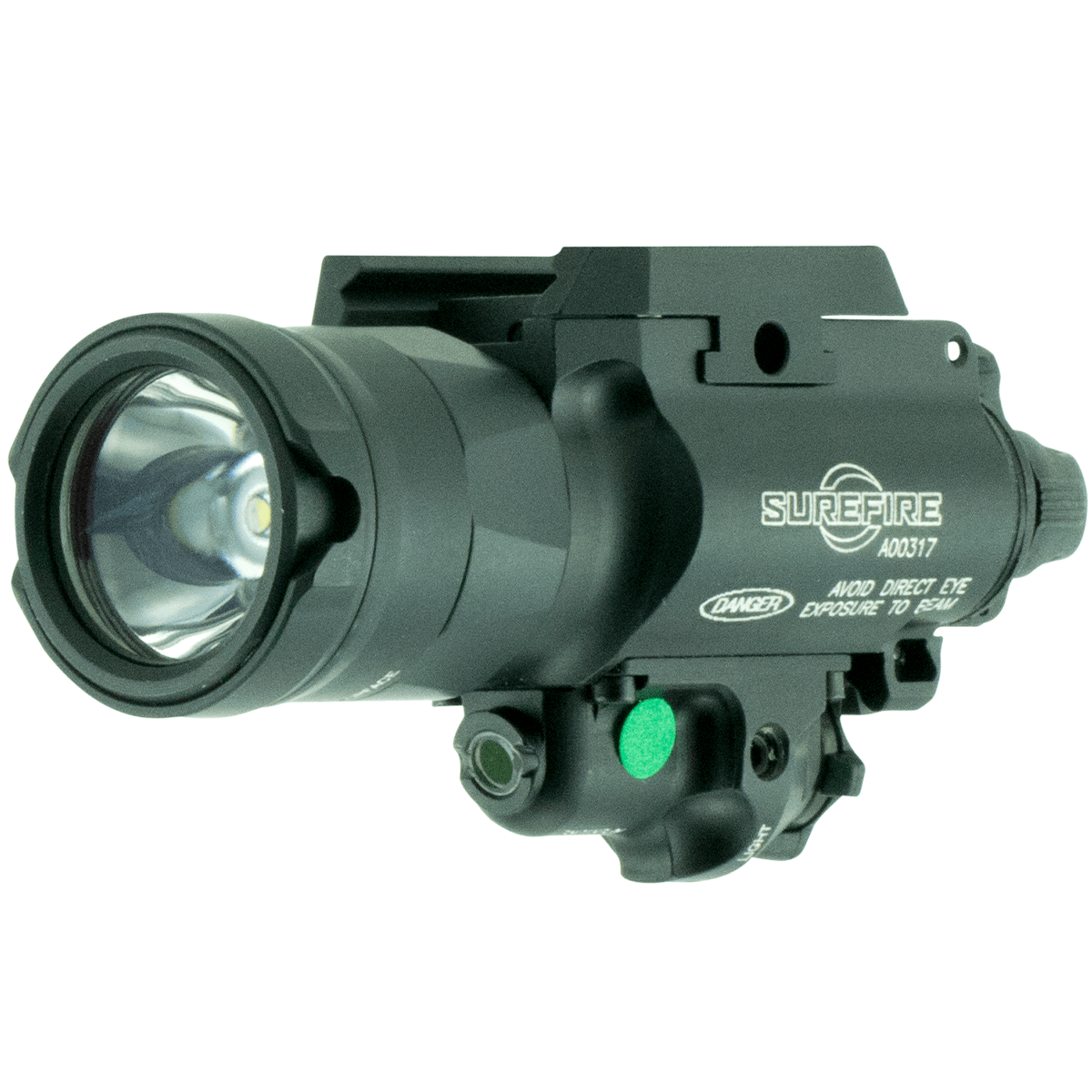 SureFire Weapon Light w/ Green Laser for Pistol 1000 Lumens X400UHAGN |  DEGuns