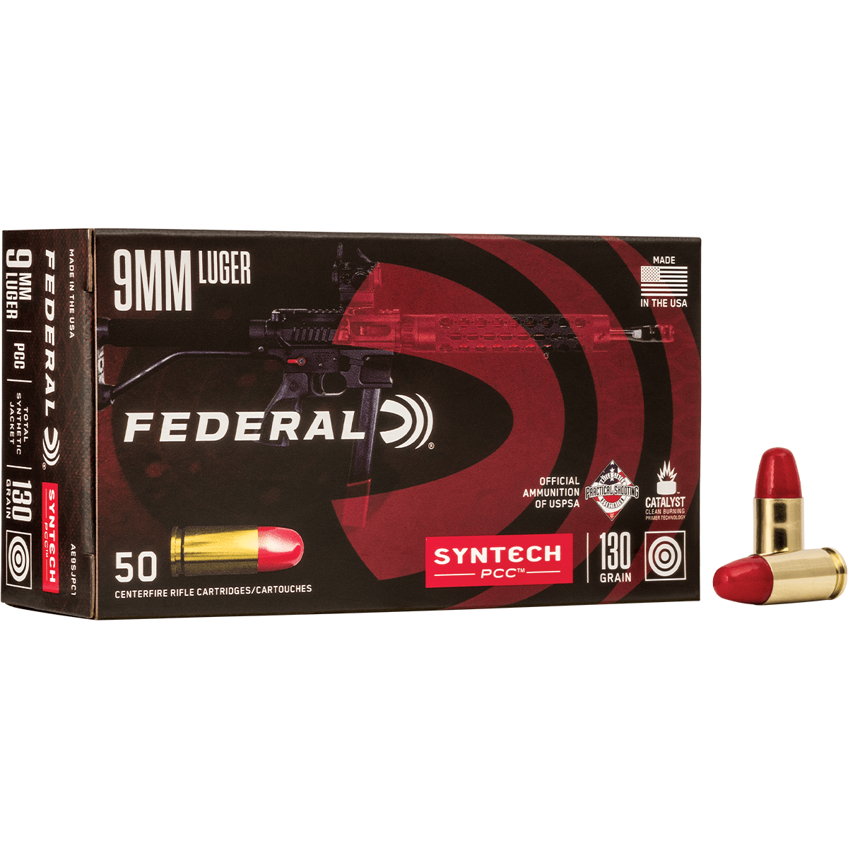 Federal American Eagle Syntech PCC 9mm Luger 130 gr Total Syntech