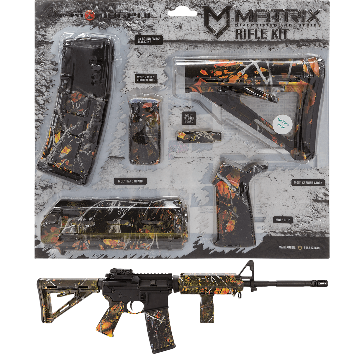 Matrix Diversified Ind Magpul Carbine Accessory Kit AR-15 Wildfire
