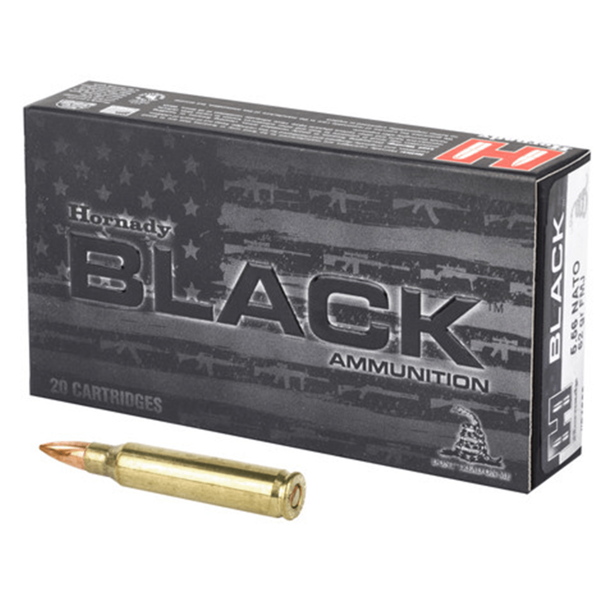 Hornady 81296 Black 5.56x45mm NATO 75 gr InterLock Heavy Duty 20 Per Box