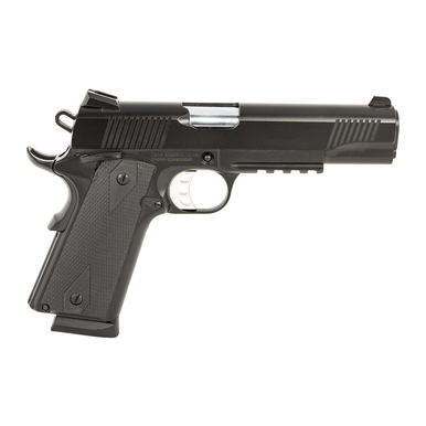 Tisas Arms 10100531 1911 Duty 9mm Luger 9+1 5" Stainless Barrel, Black Cerakote Carbon Steel Serrated Slide