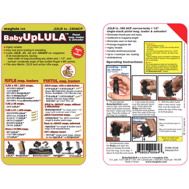 Baby UpLULA Universal Pistol Magazine Loader Pink 22LR/25/32/380ACP