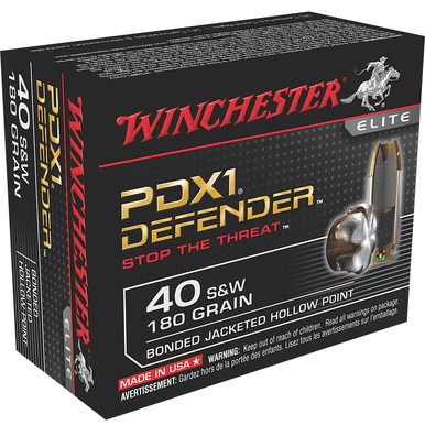 Winchester Defender .40 S&W 180 gr Bonded Jacket Hollow Point 20 Per Box