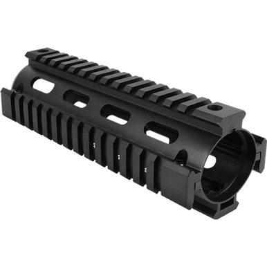 Aim Sports MT021 M4 Handguard 6" Carbine Style Made of Aluminum with Black Anodized Finish & Quad Rail