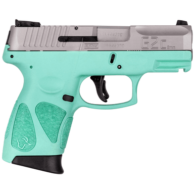 Taurus G2C 9mm Sub-Compact Pistol with Cyan Frame and Stainless Slide