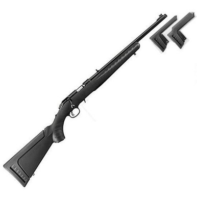 Ruger American Rimfire Bolt Action Rifle .17 HMR 18" Threaded Barrel 9 Rounds Black Composite Stock Blued