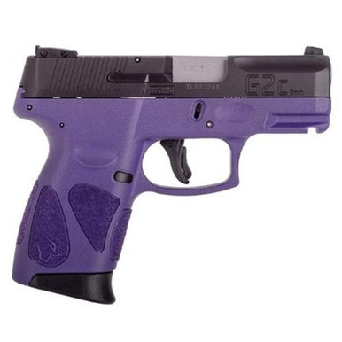 Taurus PT111 G2C Semi Auto Pistol 9mm Luger 3.2" Barrel 12 Rounds 3 Dot Sights Black Slide/Polymer Frame Deep Purple Finish