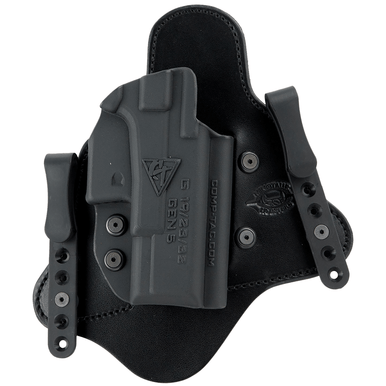 Comp-Tac C225SS191RBSN MTAC IWB Black Kydex/Leather Belt Clip Fits Sig P365 Right Hand