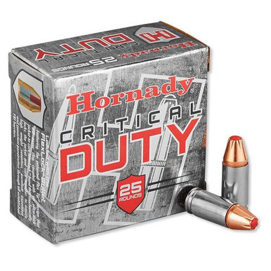 Hornady Critical Duty 9mm +P 135 Grain FlexLock 25 Round Box