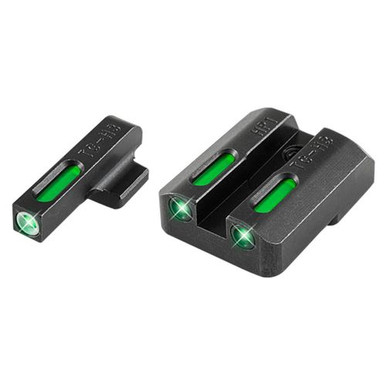 Truglo TG13HP1A Brite-Site TFX Day/Night Sights HK P30 Tritium/Fiber Optic Green w/White Outline Front Green Rear Black