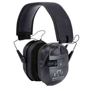 Walkers GWPXPMQB Ultimate Series Power Muff Quads Electronic Earmuff 26 dB Black