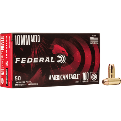 Federal American Eagle 10mm 180GR FMJ 50rds Handgun Ammo