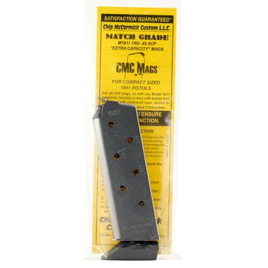 CMC Products 14121 1911 Match Grade Compact 45 ACP 1911 Officer 7rd Stainless Detachable