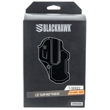 Blackhawk 410757BKR T-Series L2C Non-Light Bearing OWB Black Polymer Belt Slide Fits S&W M&P/SD/Taurus PT 24/7 Pro Right Hand
