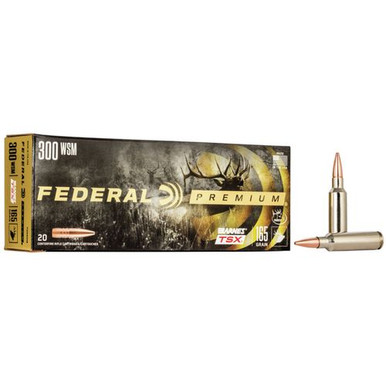 Federal P300WSMG Premium  300 WSM 165 gr Barnes Triple-Shock X 20 Bx/ 10 Cs