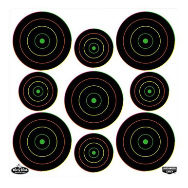 Birchwood Casey 35828 Dirty Bird  Hanging Tagboard Circle Multi 20 Pack