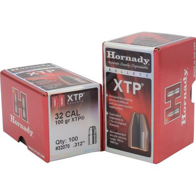 Hornady 32070 XTP 32 Caliber .312 100 GR Hollow Point 100 Box