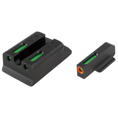 Truglo TG13RS1PC Brite-Site TFX Pro Day/Night Sights Ruger SR9/SR40/SR45 Tritium/Fiber Optic Green w/Orange Outline Front U-Notch Green Rear Black