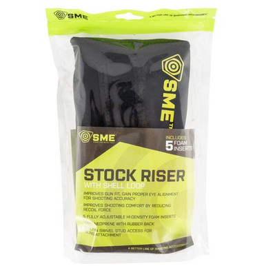 SME SME-RSRSL Stock Riser  with Shell Loop Black Neoprene