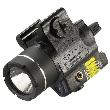 Streamlight 69241 TLR-4  Tac Light White LED 170 Lumens CR2 Lithium Battery Black Polymer with Red Laser