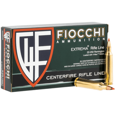 Fiocchi 22250HVD Extrema  22-250 Rem 55 gr V-Max 20 Bx/ 10 Cs