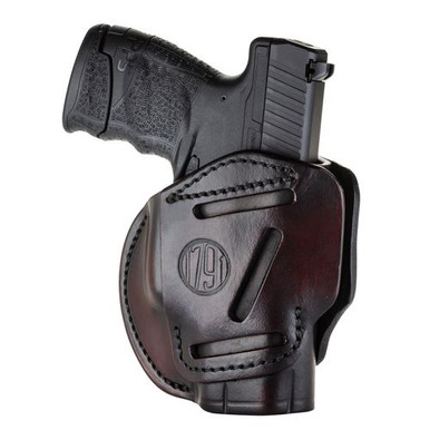 1791 Gunleather 3WH3SBRA 3 Way  Signature Brown Leather OWB Glock 26;Ruger LC9;S&amp;W Shield Ambidextrous Hand
