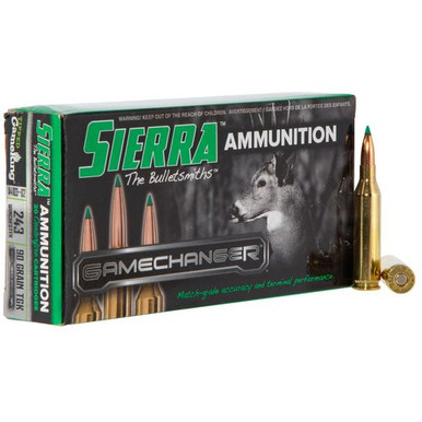 Sierra A410302 GameChanger  243 Win 90 gr Tipped GameKing 20 Bx/ 10 Cs