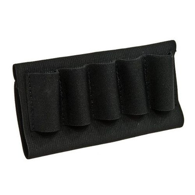 Blackhawk 74SH02BK Buttstock Shell Holder  5 Rounds Black Nylon