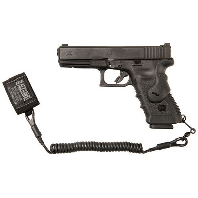 Blackhawk 90TPL2BK Tactical Pistol Lanyard with Swivel Coiled Wire Black