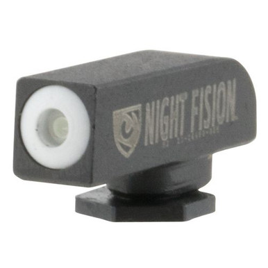 Night Fision GLK000001WGX Night Sight Front Square Top fits Glock Green Tritium w/White Outline Front Black