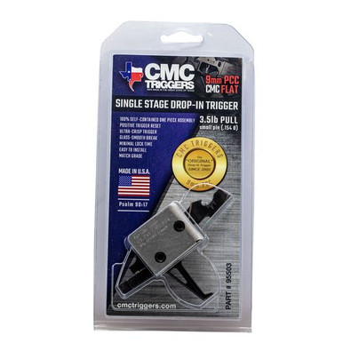 CMC Triggers 95503 Drop-In PCC AR-15, AR-10 9mm Single-Stage Flat 3.00-3.50 lbs