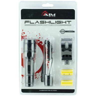 Aim Sports FHD500B Flashlight With Offset Mount 500 Lumens Black