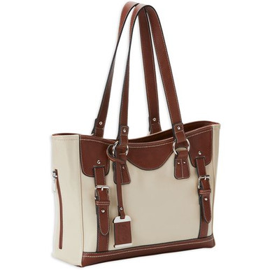Bulldog BDP052 Tote Sand/Stone Leather 14" x 10" x 5"