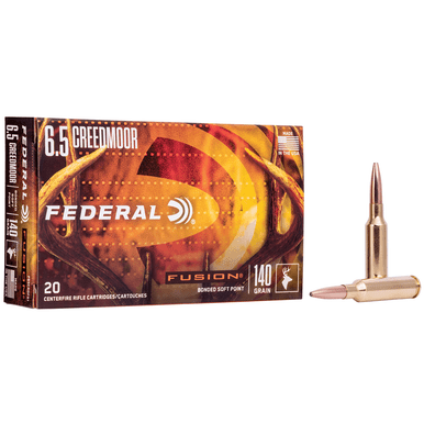 Federal F65CRDFS1 Fusion  6.5 Creedmoor 140 gr Fusion Soft Point 20 Bx/ 10 Cs