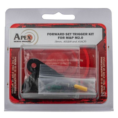 APEX TACTICAL SPECIALTIES 100167 Curved Forward Set Trigger Kit S&amp;W M&amp;P 2.0 Black Anodized 3-4 lbs Right