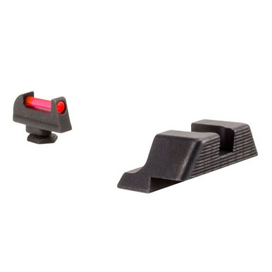 Trijicon 601029 Fiber Sight Set Glock Fits Glock 42/43 Fiber Optic Red Front Black Rear