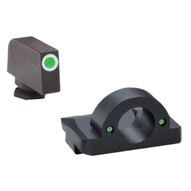AmeriGlo GL126 Ghost Ring Night Sight Fits Glock 20/21 Tritium Green w/White Outline Front Tritium Green Rear