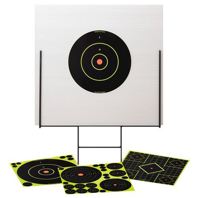 Birchwood Casey 46101 Shoot-N-C Portable Shooting Range Self-Adhesive Paper/Steel Bullseye/Diamond Black/Red 1 Kit