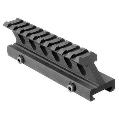 Aim Sports MT012H Riser Mount Black Anodized High Profile 1-Piece 5" Long With1" Mount Height for AR-15