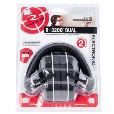 Radians R3200ECS Dual Mic  Electronic Muffs 23 dB Black/Gray