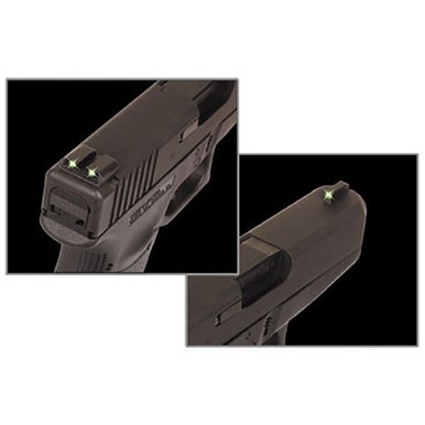 Truglo TG231G1 Brite-Site Tritium Night Sights Fits Glock 17/17L/19/22/23/24/26/27/33/34/35/38/39 Green Tritium Front/Rear Black