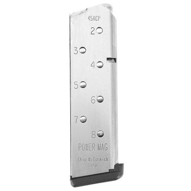 CMC Products 14131 1911 Power Mag  45 ACP 1911 Government 8rd Stainless Detachable