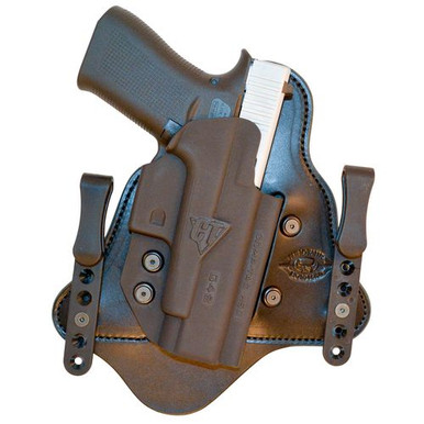 Comp-Tac C225GL234RBSN MTAC  IWB Hybrid compatible with Glock 48 Black Kydex/Leather