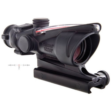 Trijicon 100219 ACOG  4x 32mm Obj 36.8 ft @ 100 yds FOV Black Matte Finish Dual Illuminated Horseshoe 223 Ballistic Red