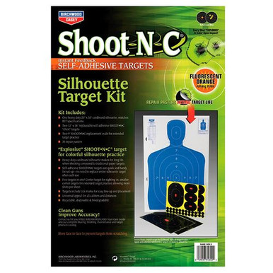Birchwood Casey 34602 Shoot-N-C Silhouette Kit Paper Black/Blue