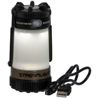 Streamlight 44956 Siege X USB Lantern 325/300/170/40/30 Lumens White/Red LED Thermoplastic Coyote CR18650/CR123A