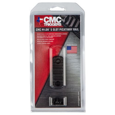 CMC Triggers 81722 MLok Rail 5 Slot Black MLok Rail 5 Slot
