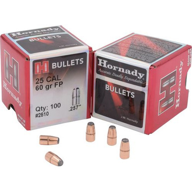 Hornady 2510 Traditional Rifle 25 Caliber .257 60 GR Flat Point 100 Box
