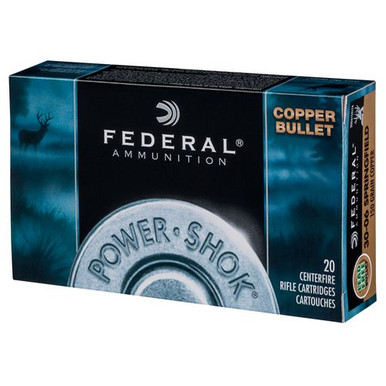 Federal 270130LFA Power-Shok  270 Win 130 gr Copper Hollow Point 20 Bx/ 10 Cs