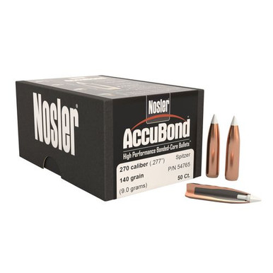 Nosler 54765 AccuBond 270 Caliber .277 140 GR Spitzer Point 50 Box